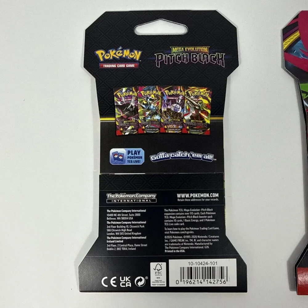Pokémon Mega Evolution: Pitch Black Booster 3x Packs Bundle – Factory Sealed